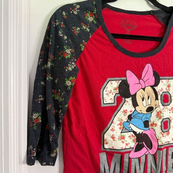 Disney Minnie Mouse Bright Red Junior Top Large - Picture 6 of 7